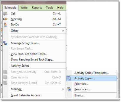 ACT!-Schedule-Manage-Activity-type Tracking-customer-service-by-activity-type-ACT!