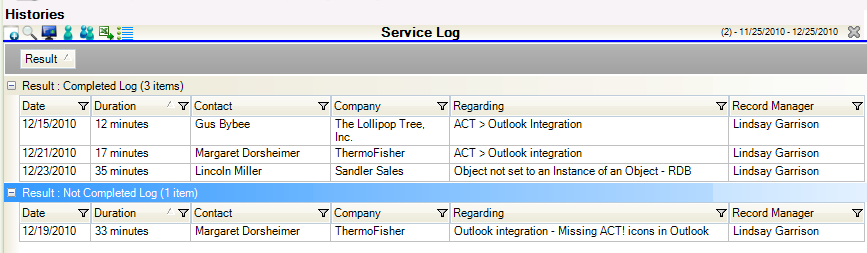 ACT!-service-log-history-topline-dashboard-manager